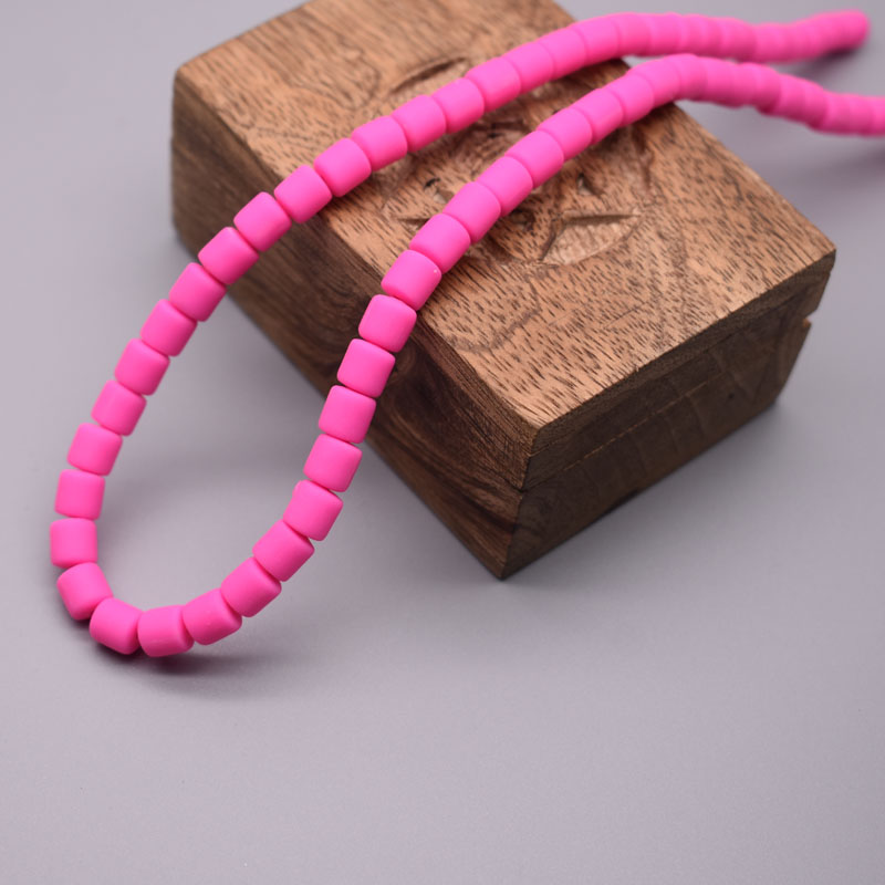 6mm Polymer Clay Tube Beads Loose Spacers Beads for Jewelry Making DIY Findings Bracelet Necklace Accessory: Blue