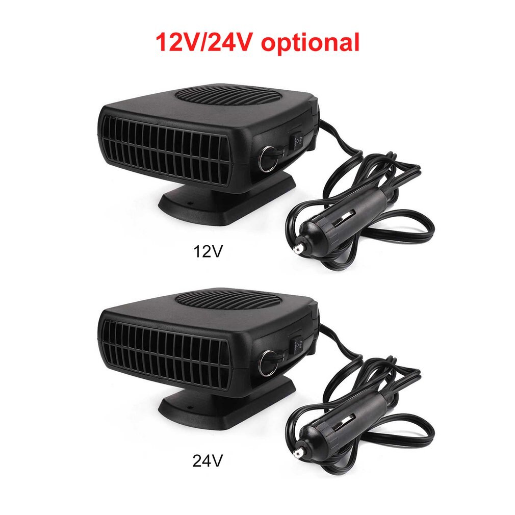 Draagbare Auto Ventilator 2 In 1 Elektrische Auto Ventilator Met Koeling & Verwarming Functie Ontdooier 12V 3- outlet Plug Sigarettenaansteker