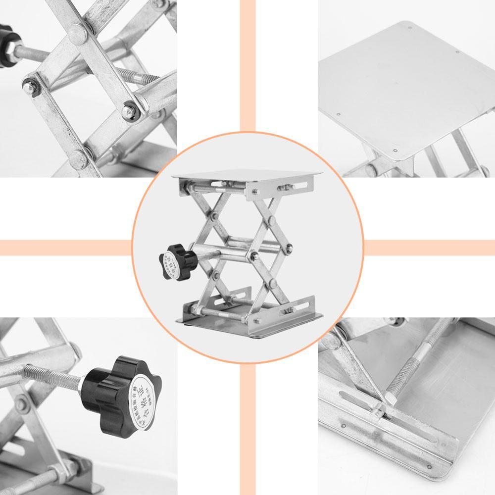 4"x4" 100x100mm Aluminum Router Lift Table Woodworking Engraving Lab Lifting Stand Rack lift platform Woodworking Benches