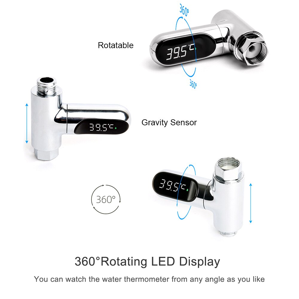 Digital dusch vatten termometer led skärm bad el vatten temperatur monitor badkar baby bad temperatur mätare