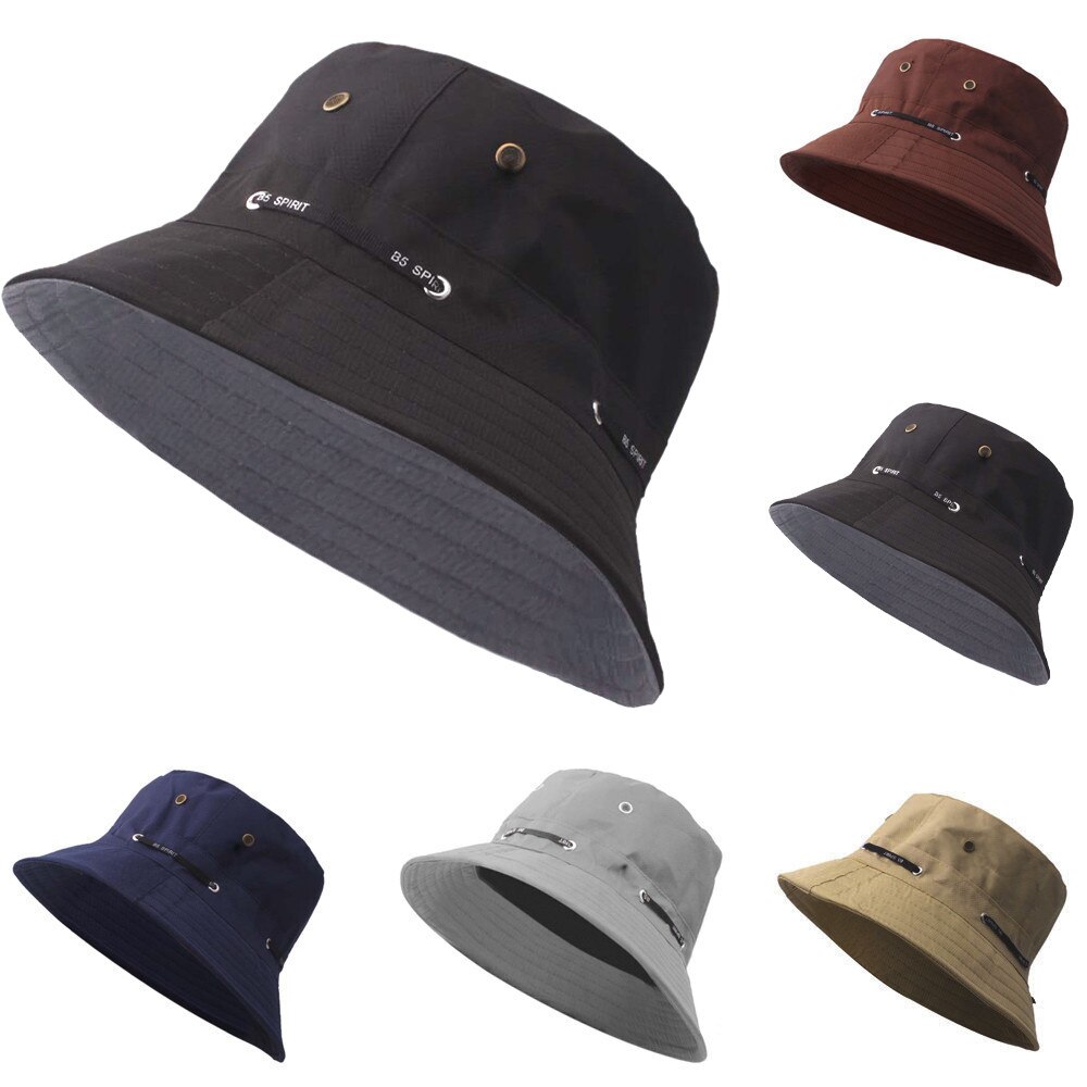 Bucket Hats Women Solid Hats Spring Summer Men Outdoor Sun Hat Cap Travel Casual Pot Bucket Hat De4