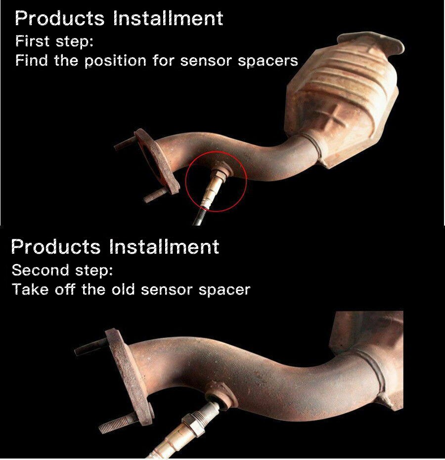 Oxygen Sensor Restrictor Extension Spacer M18x1.5 Adjustable Fix Engine Light Extension Adjustable