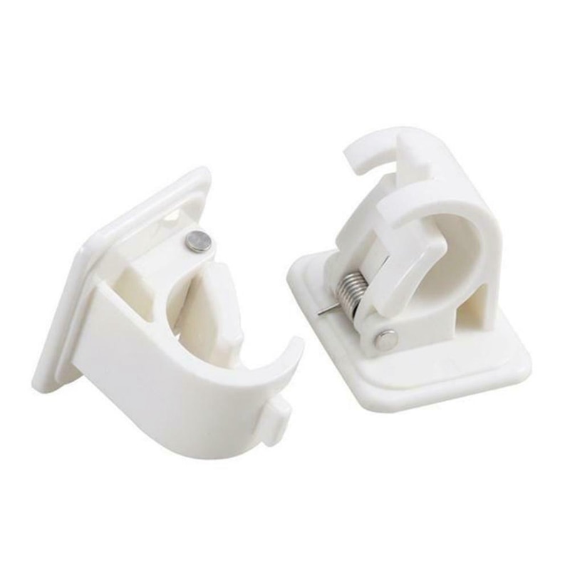 10 PCS Self Adhesive Hooks Rod Bracket Towel Curtain Bracket Drapery Pole Hanging Rod Clip Wall Hooks