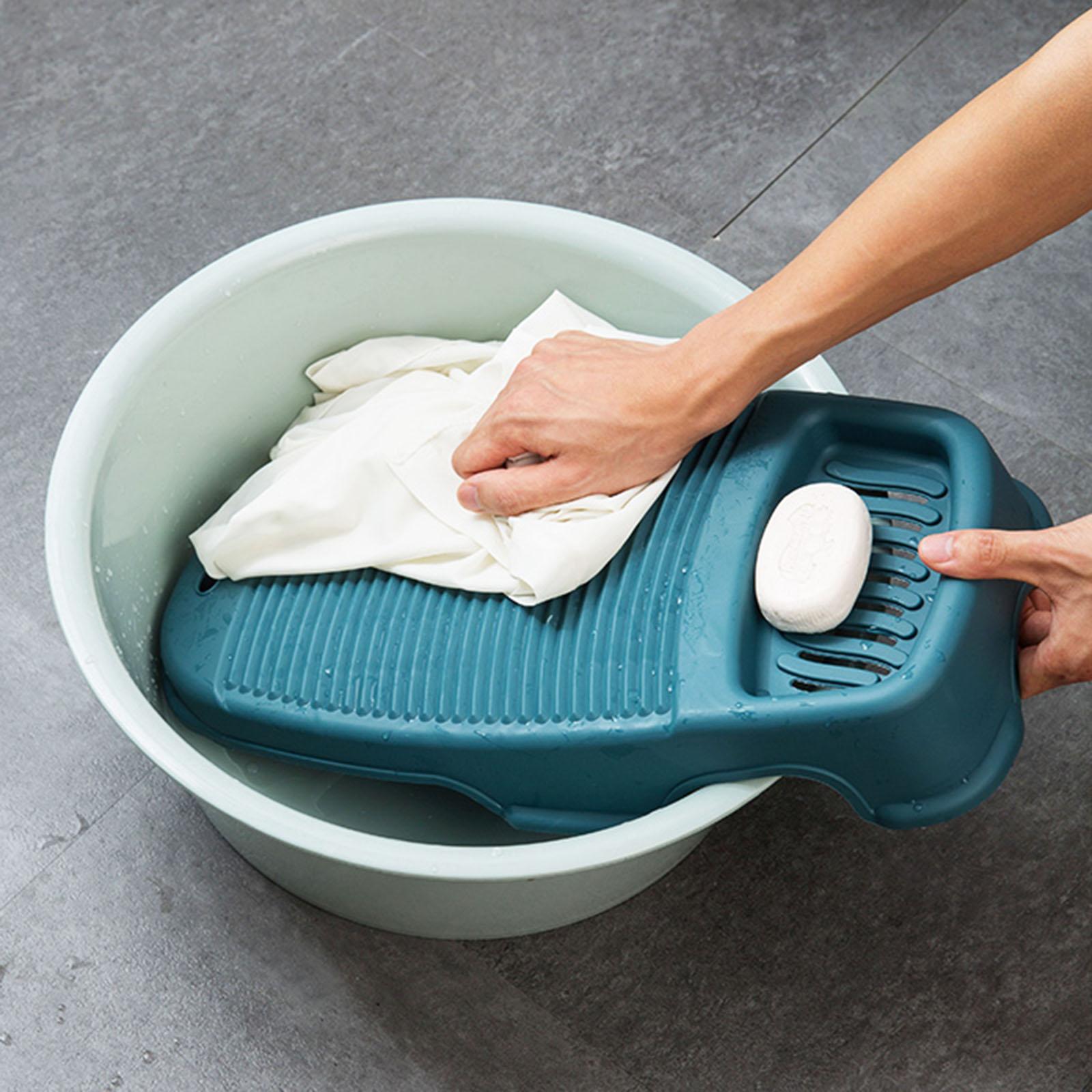 Wassen Boord Met Zeephouder Scrub Board Voor Wassen Voor Wasserij Accessoires Tieners: dark blue