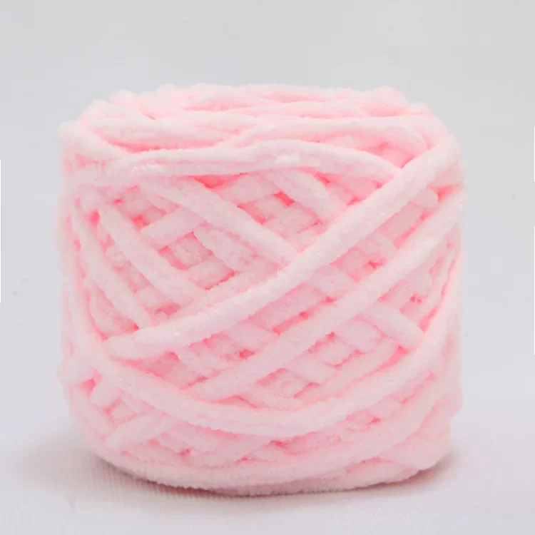 100g/bal Chenille Breigaren Zacht Ijs Strip Lijn Katoenen Garen DIY Wol Garen voor Hand Breien Sjaal dikke Wol: Donkergrijs