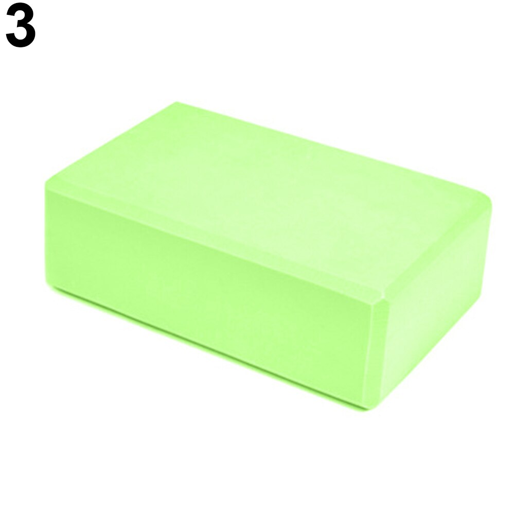 Pilates Yoga Block EVA Foaming Foam Brick Exercise Fitness Stretching Aid Gym women Yoga Blocks 5colors: Green