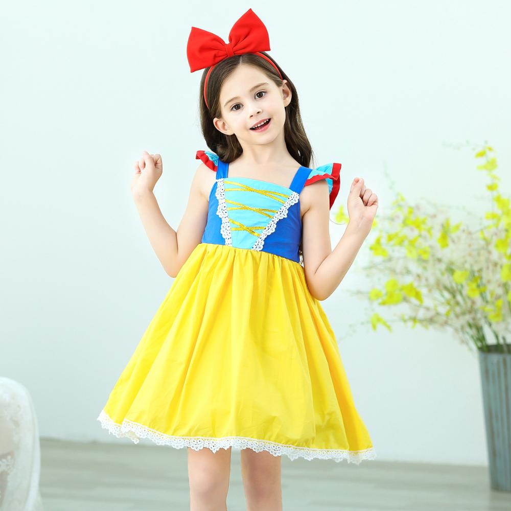 Kinder Mädchen Schnee Weiß Kleid für Mädchen Prom Prinzessin Kleid Kinder Purim Kostüm Halloween Party Kleidung Fancy Kleidung