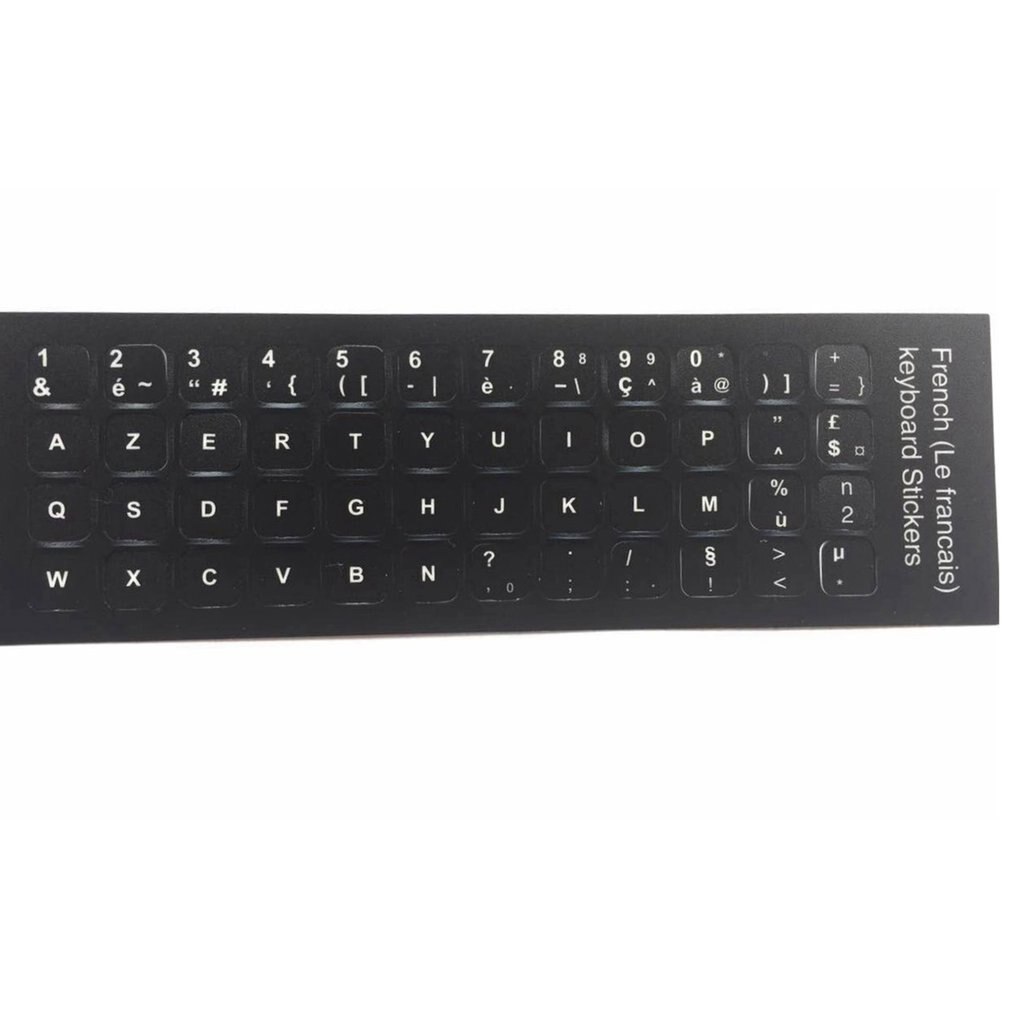 Ultradünne, individuell anpassbare französische computertastatur mit einfach anzubringenden, mattierten buchstabenaufklebern