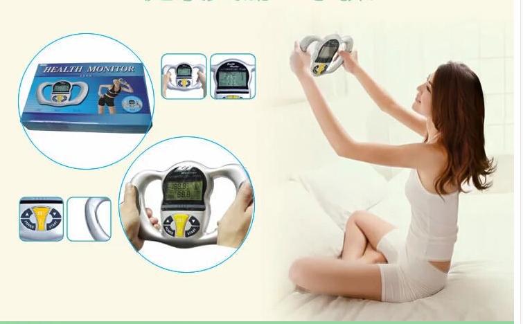 mini digital lcd håndholdt bmi tester kroppsfettmonitor helseanalysator fettmåler med 5 fettnivåer til referanse