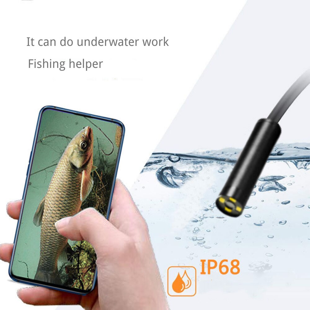 12,5mm Auto Fokus Endoskop Kamera Fisch Finder 5MP HD IP68 Wasserdichte USB Endoskop Angeln Kamera für Android Smartphone PC