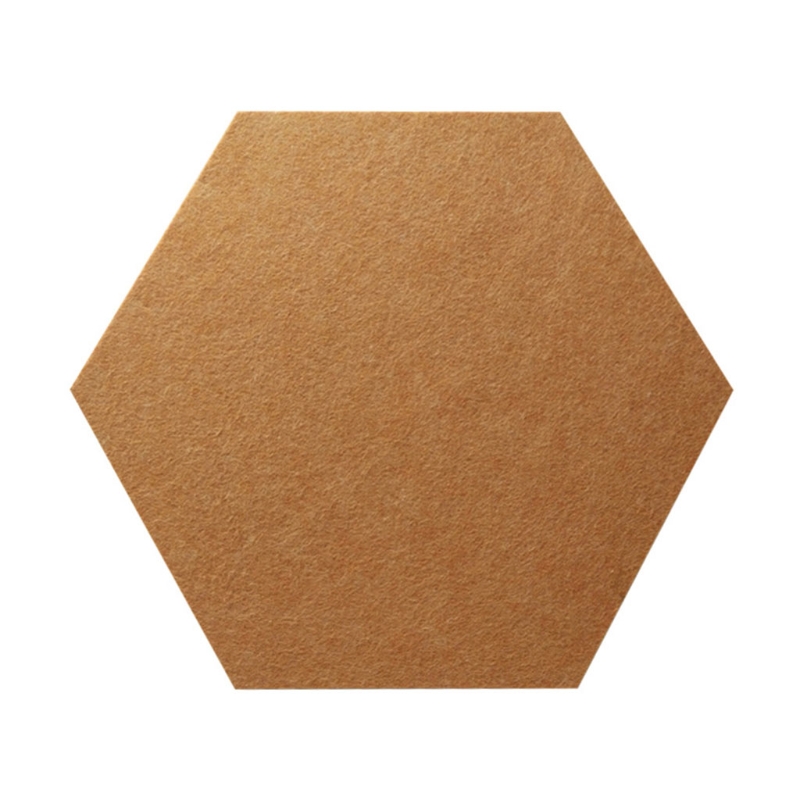 Hexagon Notice Board Self-Adhesive Felt Board Diameter 20cm DIY Photo Wall Decoration for Classroom Kitchen Bedroom Cafe: Milk coffee
