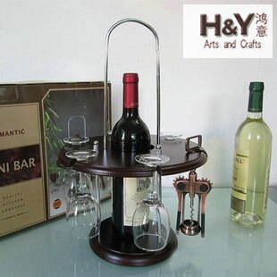 Fabrikanten houten wijnrek creatieve wijnrek Mini Bar