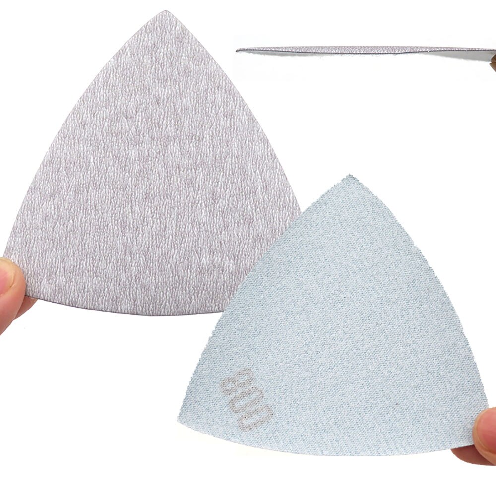 20Pc 90x90x90mm Triangle Dry Sandpaper Hook Loop Sanding Disc Sander Paper Abrasive Tools 60/80/100/120/150/180/240/400/800 Grit