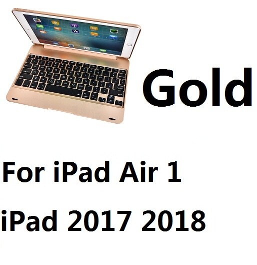 Hstnbveo Voor Ipad Air 2 Pro 9. 7 Opvouwbaar Wireless Bluetooth Keyboard Case Voor Ipad Air 1 Stand Toetsenbord Voor Ipad 9.7 Inch: Gold 1