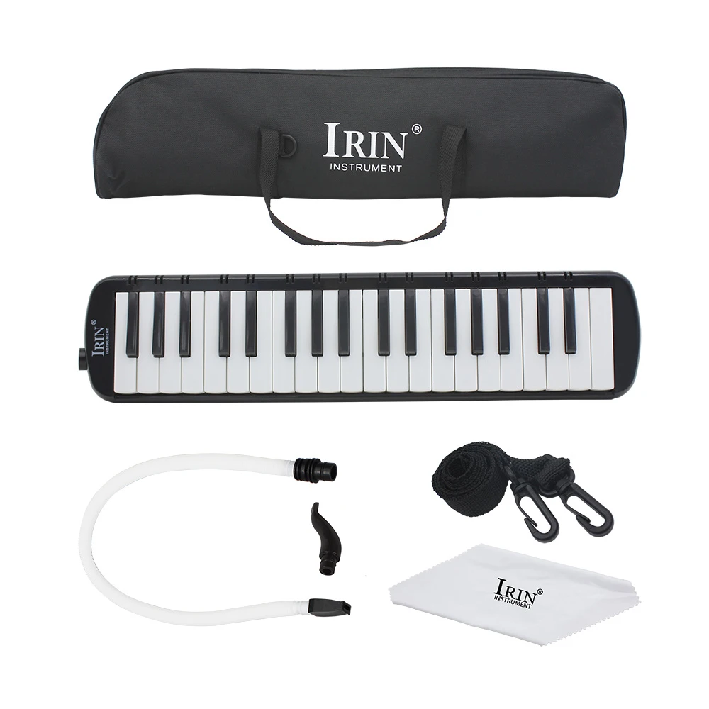 IRIN Melodica 32/37 teclas teclado de Piano armónica de órgano bucal instrumento Musical principiante niños educativo Melodica: Color nuez