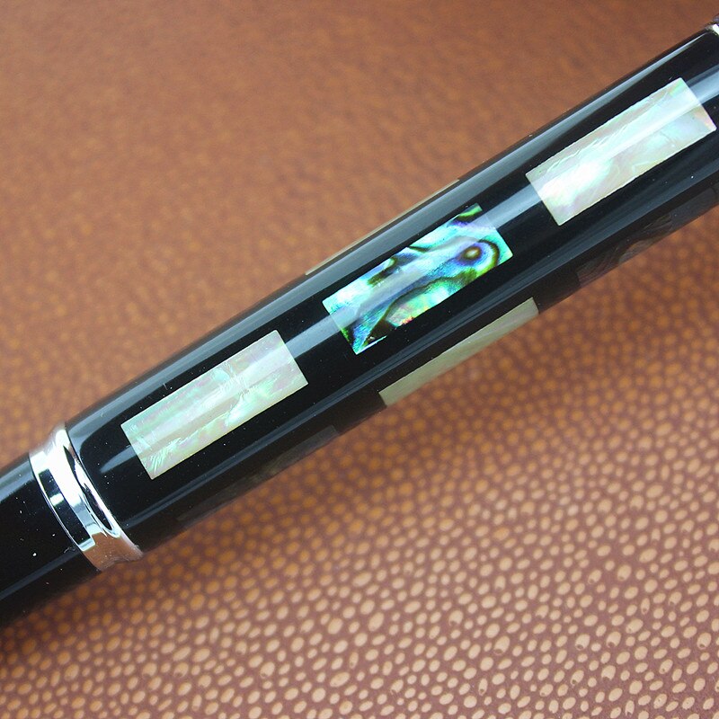JINHAO 8802 Office School Supplies Traditional Chinese painting plum blossom Silver ceramic fountain Pen