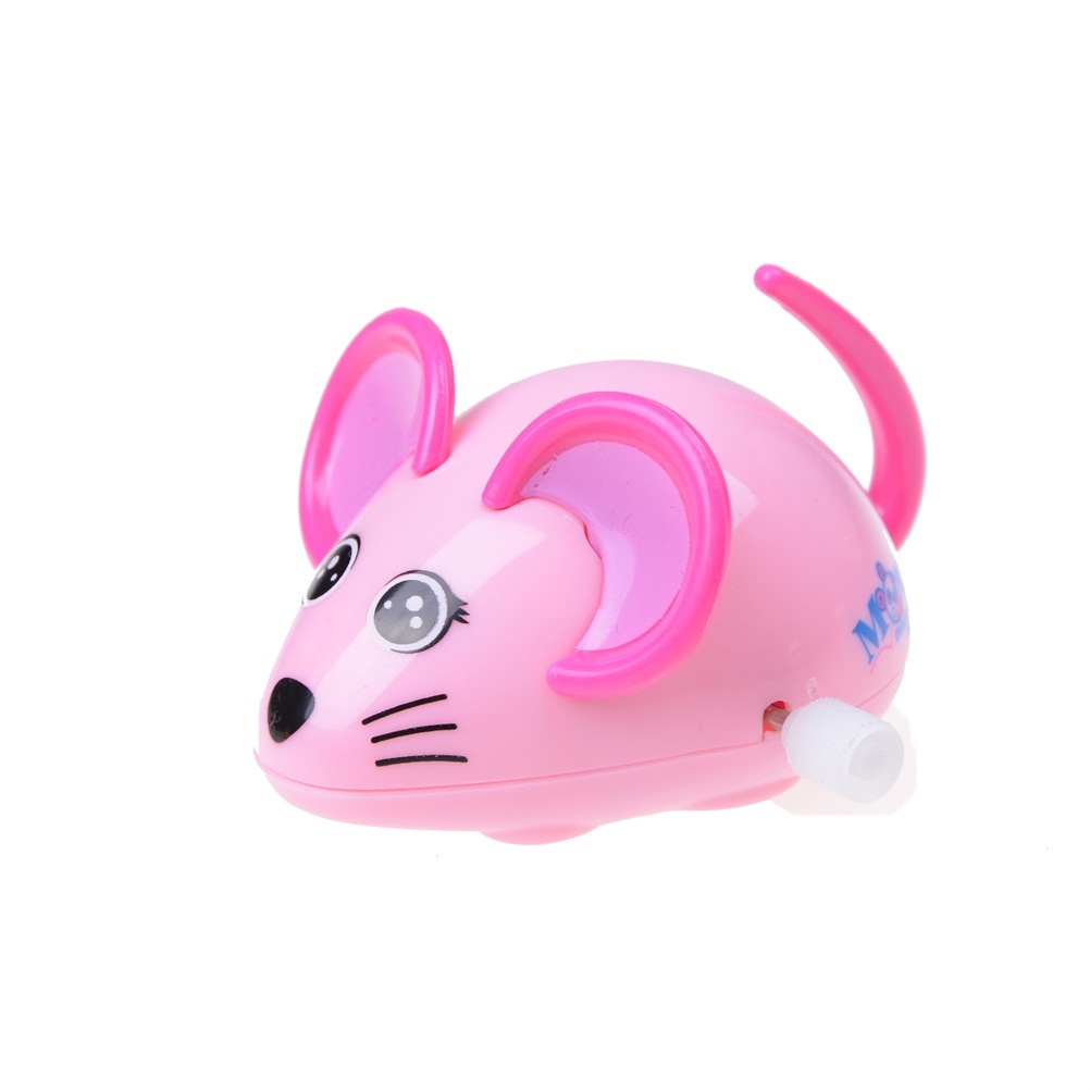 1pcs Mooie Rat Cartoon Dieren Wind Up Clockwork Toys Grappig Muis Voor Kinderen Kleur Willekeurig