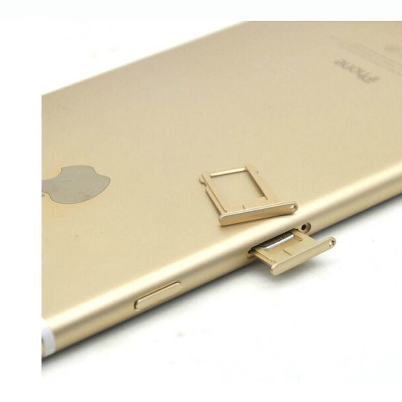UVR 2 Stes Metal Micro SIM Card Tray with Open Ejector Pin For Apple iPhone 6 6S 6 Plus 6s Plus Sim Cards Adaptesr Sims Holder