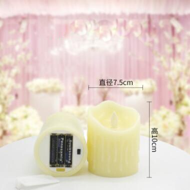 Real wax led candle Flameless candle lamp battery operated with timer Amazing life-like flickering flame Real wax: 10cm No Timer