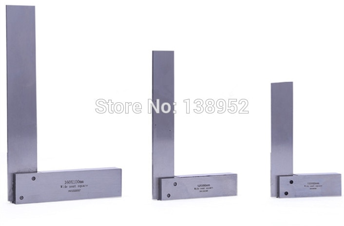 90 Graden Hoek Gauge Carbon Staal Grade 1 Met Brede Basis Hoek Heerser Markering Gauge Measure Tool Uitgebreide Hoek Plein heerser