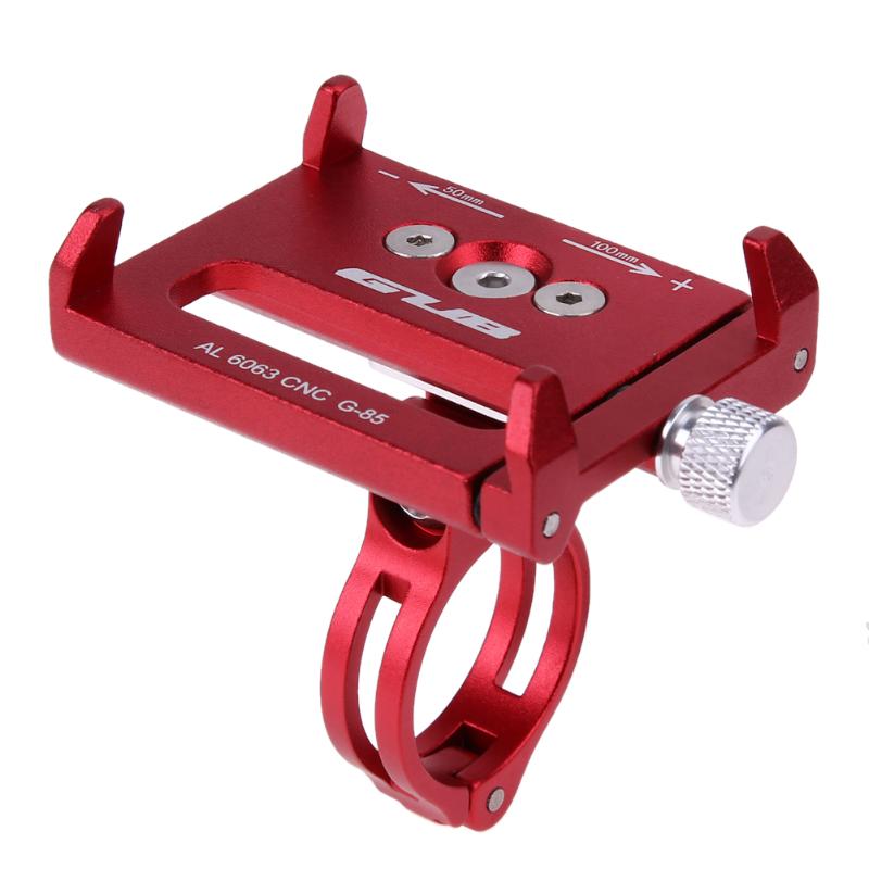 4 farver cykel cykelholder gub  g85/ g -85 aluminium mtb metal anti-glideshåndtag telefonmonteret styrforlænger: Rød