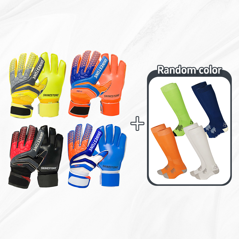Shinestone Kids rozmiar dla dorosłych piłkarskie rękawice bramkarskie profesjonalne grube lateksowe rękawice bramkarskie piłkarskie z osłona palca