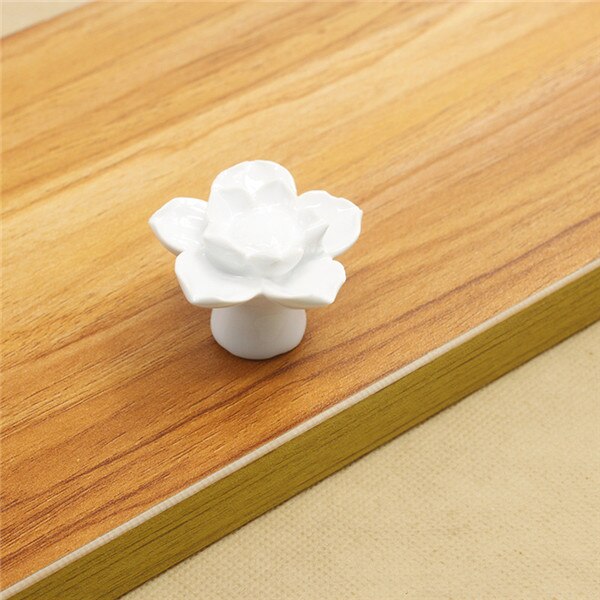 10 st 43mm färgglada blommor keramiska blommor skåp knoppar dörrhandtag skåp låda garderob möbler handtag knoppar: E