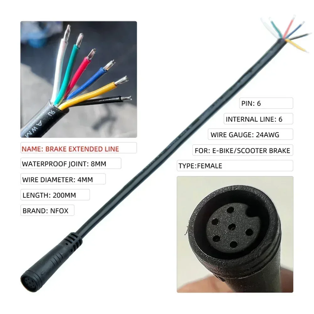 Ebike Display Connector 2/3/4/5/6 Pin Kabel Voor Bafang Vrouwelijke/mannelijke waterdichte Connector Signaallijn Elektrische Fiets Onderdelen: Deep Blue