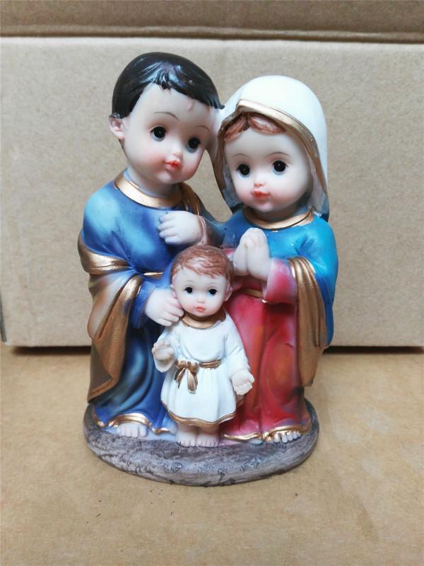 Catholic Christian holy statue of the Holy Family of Jesus Mary ornaments 13cm virgin mary statue christmas