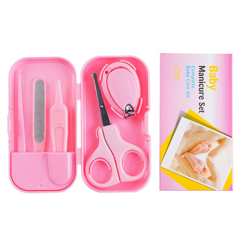 4 pçs/1 conjunto bebê aparador de unhas crianças tesoura infantil cuidado do prego seguro crianças kit itens cortador aparador de unhas manicure