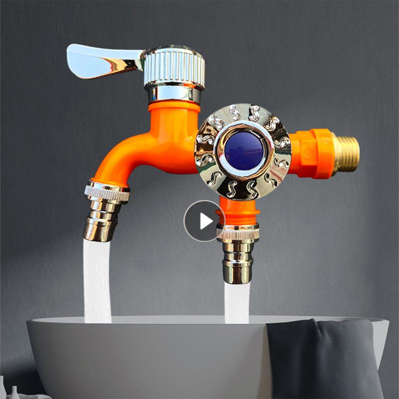 Dual Control Sink Valve Antifreeze Faucet One In Two For Outdoor Use Extended Double-control Faucet Double Control Valve Core