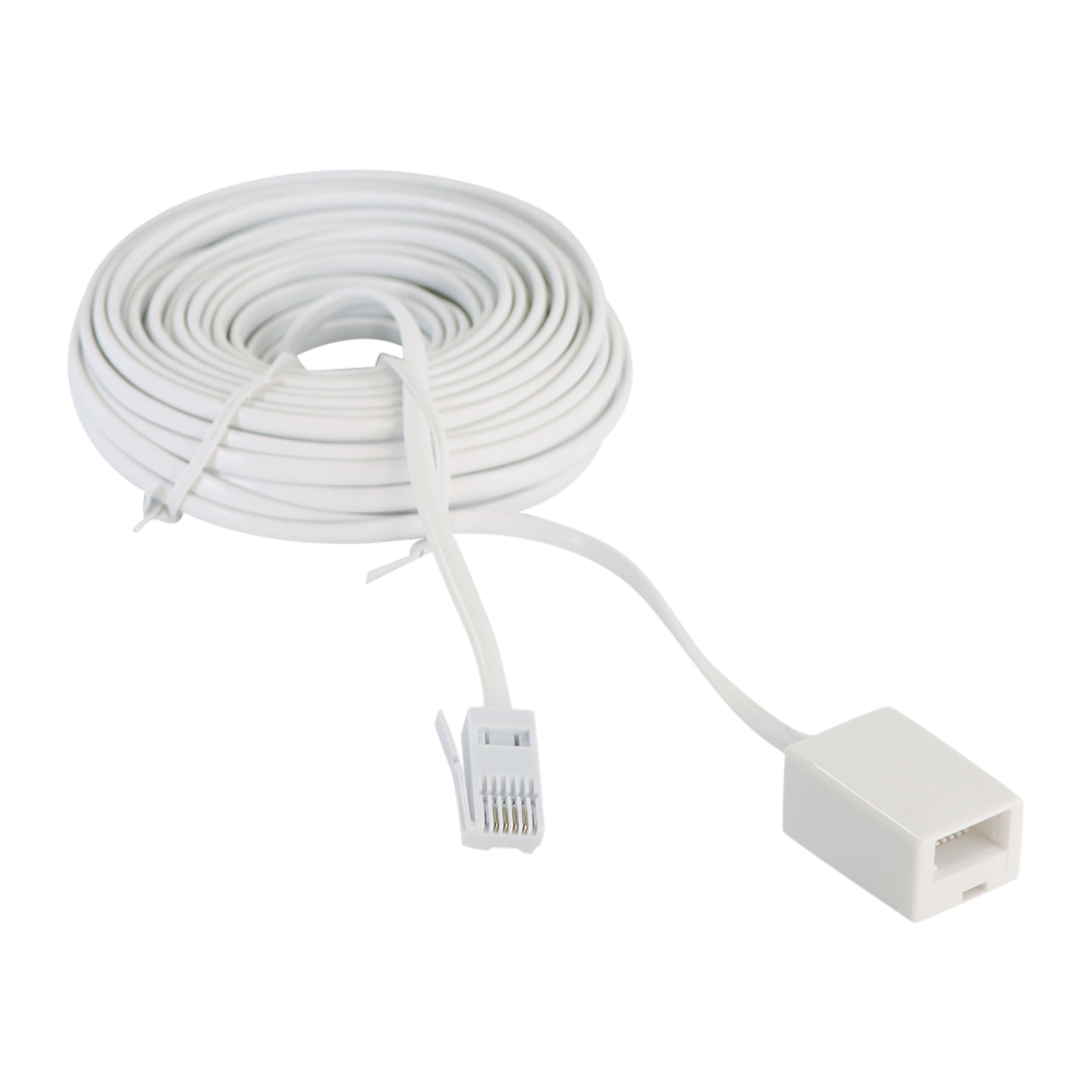 5m 10m 15m 20m 6 p4c modulare britische Telefonkabel Draht weiß verlängerte Kabel verlängerung leitung Zubehör