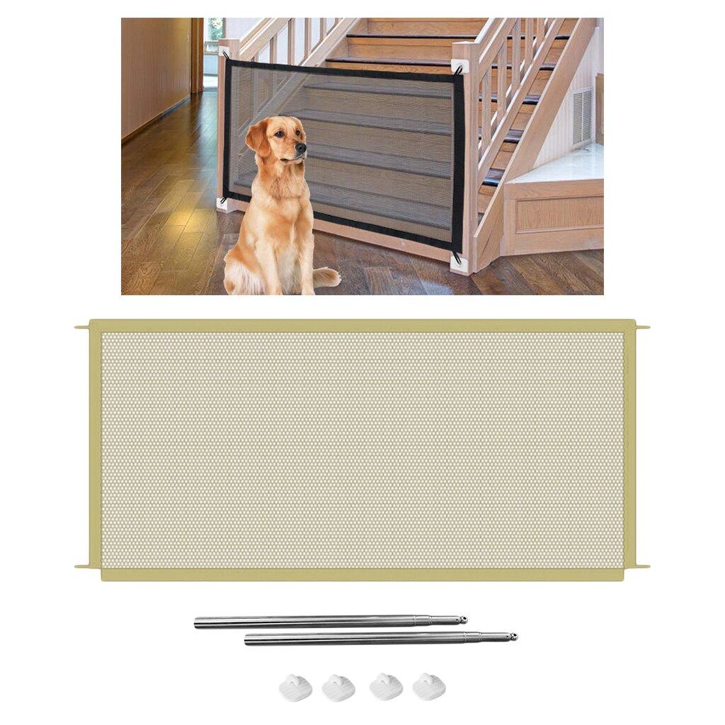 72cm Tall Pet Dog Gate Retractable Safety Guard Foldable Toddler Stair Gate Isolation Home Use 2 Sizes for Option