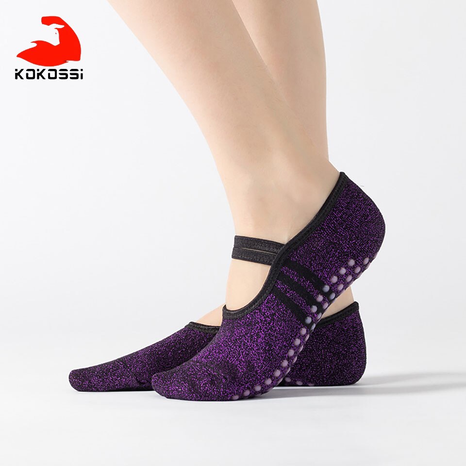 Kokostisse yoga-socken aus leuchtender seide mit schnürung, atmungsaktive baumwolle, hautfreundliche tanzsocken, rutschfest, pvc-frei, fusselfrei: 02