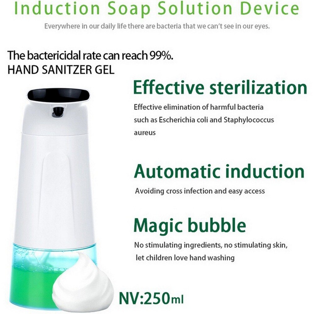 Non-contact automatic intelligent use convenient soap dispenser sensor foam infrared sensor sterilization bathroom kitchen 250ml