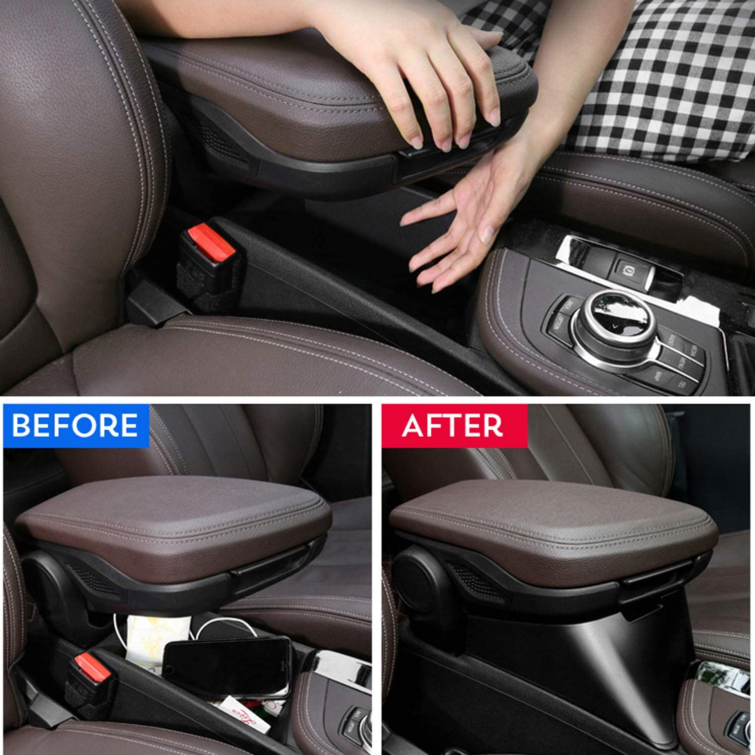 Boîte à gants pour BMW X1 F48, boîte de rangement pour accoudoir, Console centrale, boîte de rangement à l&#39;intérieur