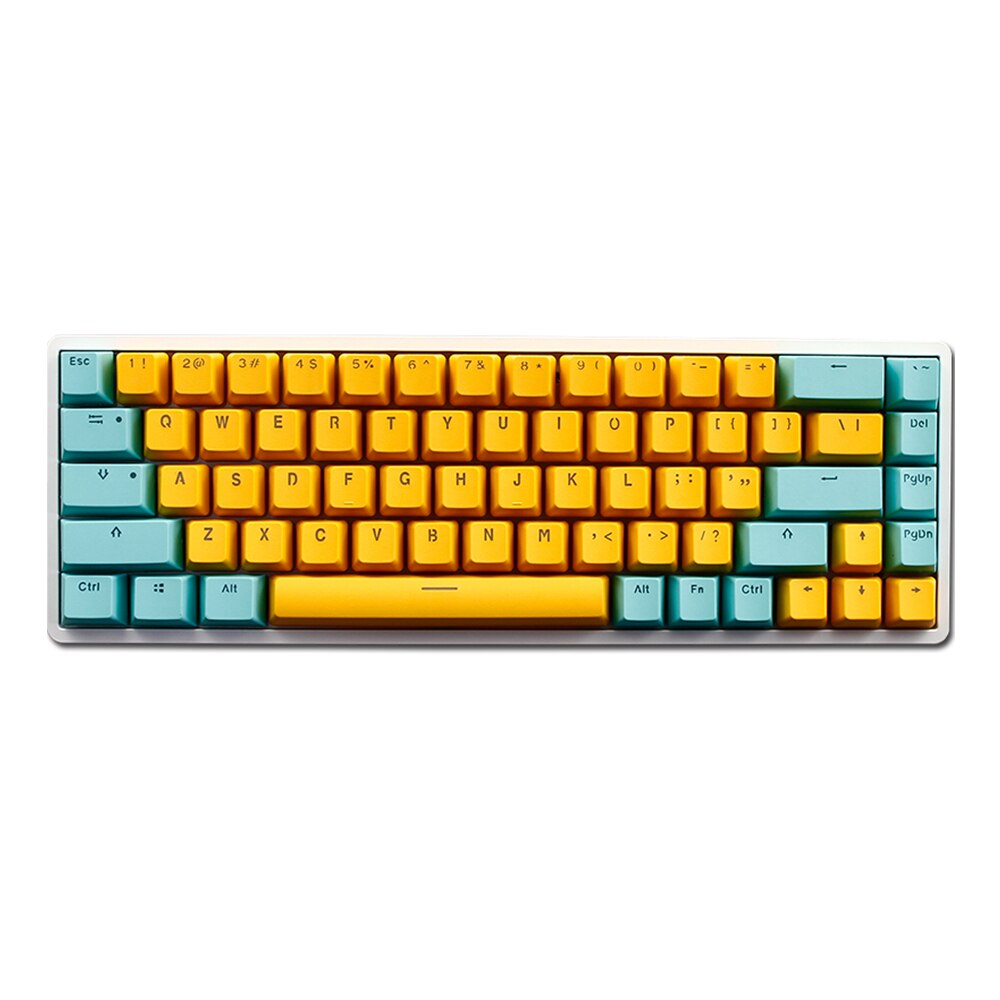 68 klawiszy klawiatura mechaniczna nasadki na klawisze z PBT dwukolorowe OEM MX PBT przezroczyste klawisze do Royal Kludge RK68/RK837/G68/RK855/RK87: 2