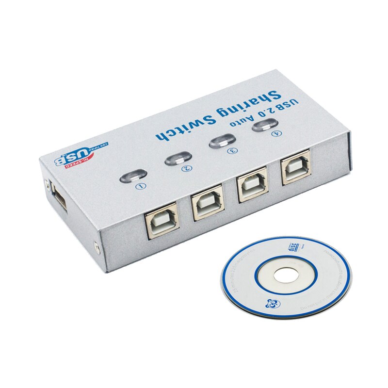 4 Ports USB Switch Four Input One Output USB2.0 Converter For Mouse Keyboard Printer Share USB Device