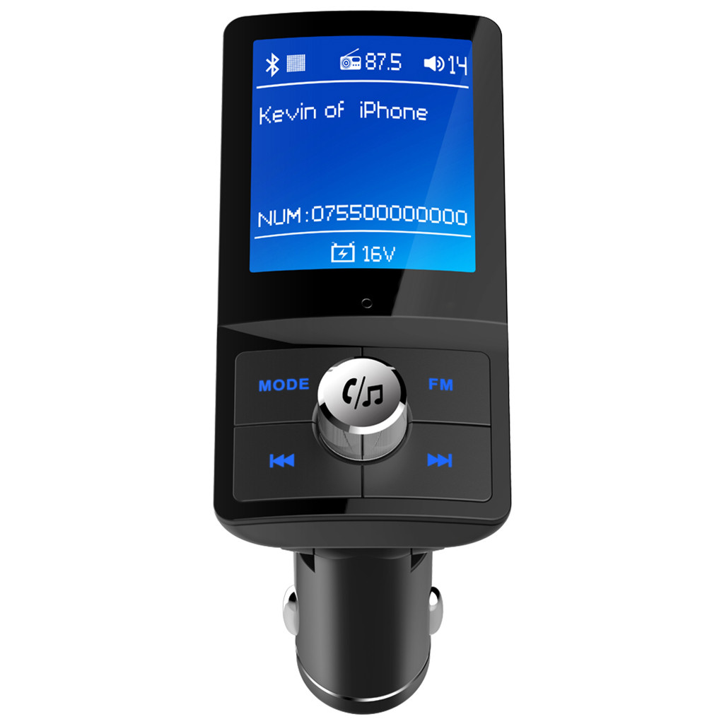35# BC45 Wireless In-Car Bluetooth FM Transmitter Dual USB Input TF Card Car Kit Car Audio MP3 Player Aux Modulator