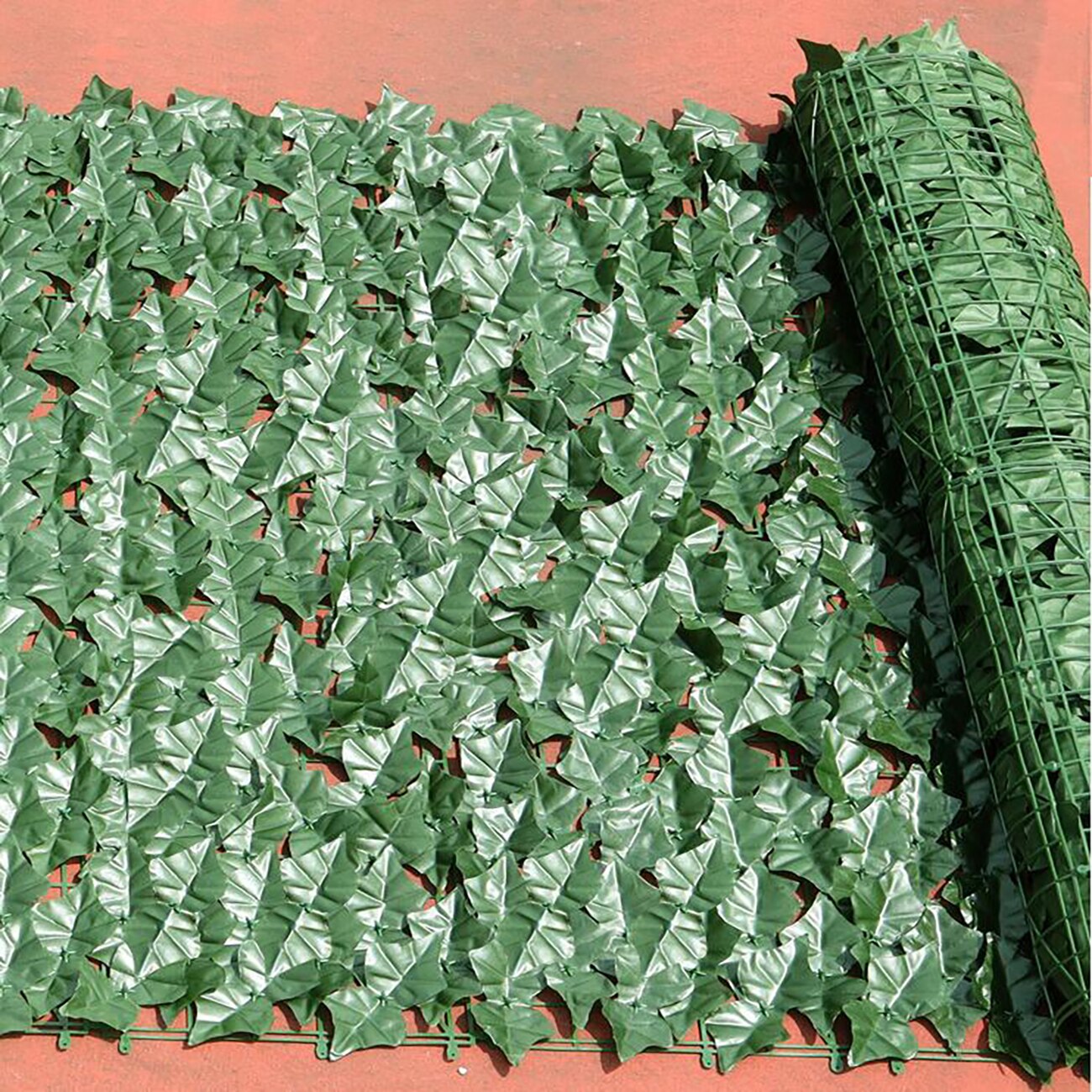 0.5*1m kunstige blade hæk hegn plast kunstige hængende vedbend diy væg altan indretning grønne blade haven baghave grønne: -en