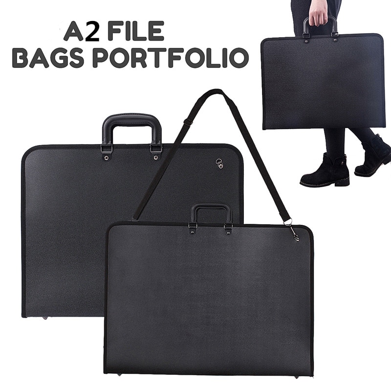 A2 A3 Vinyl Artist Portfolio Drawing Painting Storage File Folder Plastic Document Carry Case for Art Set Supplies