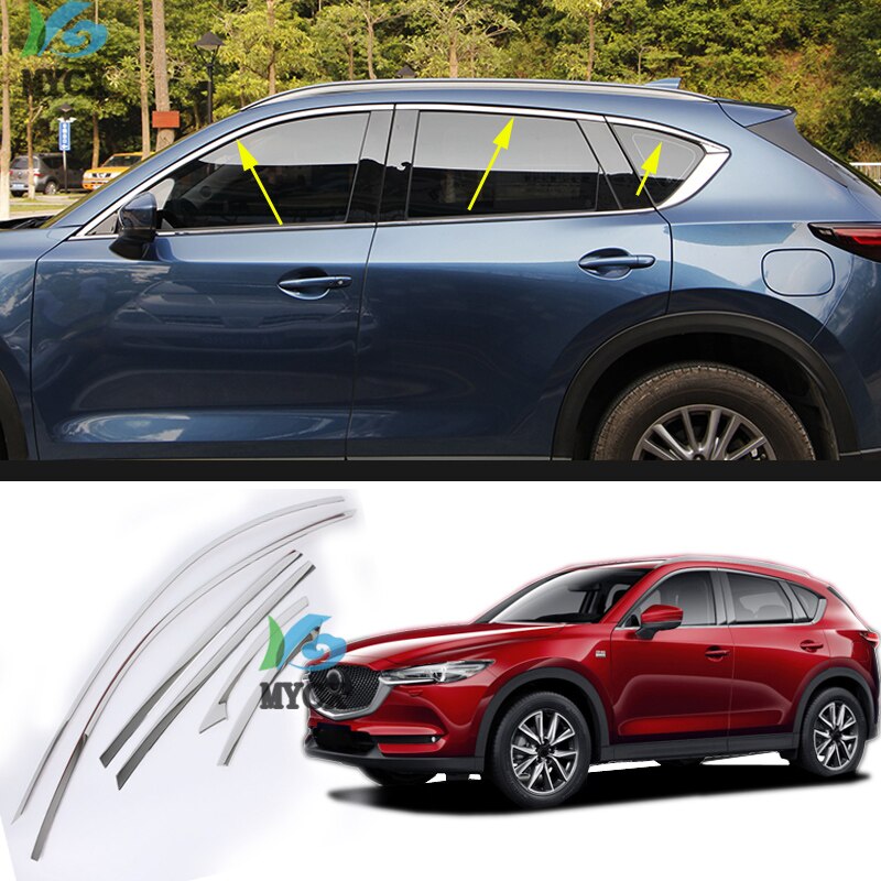 FIT For Mazda CX5 CX-5 CX 5 UPPER WINDOW SILL CHROME TRIM LINING MOLDING STLYING COVER GARNISH SURROUND