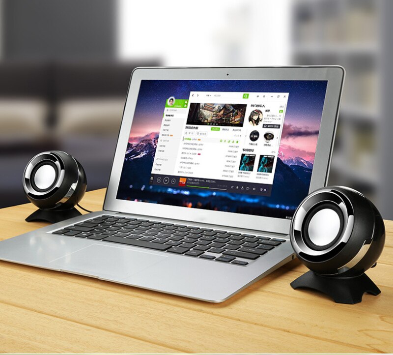 verdrahtet Mini Computer Lautsprecher Bass Hörner Für Laptop Schreibtisch Telefon 6W Leistungsstarke Lautsprecher USB AUX Audio- Multimedia Lautsprecher