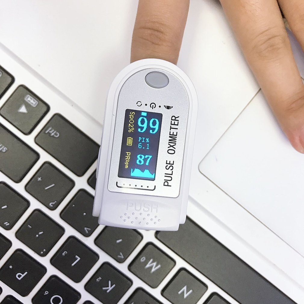 Blood Oxygen Saturation Monitor Finger Pulse Oxygen Heart Rate Meter Portable Finger Clip Pulse Oximeter