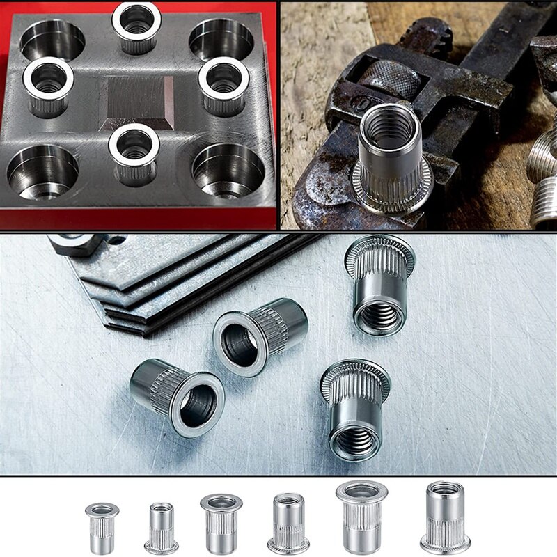 JFBL 50 Pieces M5 Flat Head Rivet Nuts Made Of Sta... – Grandado