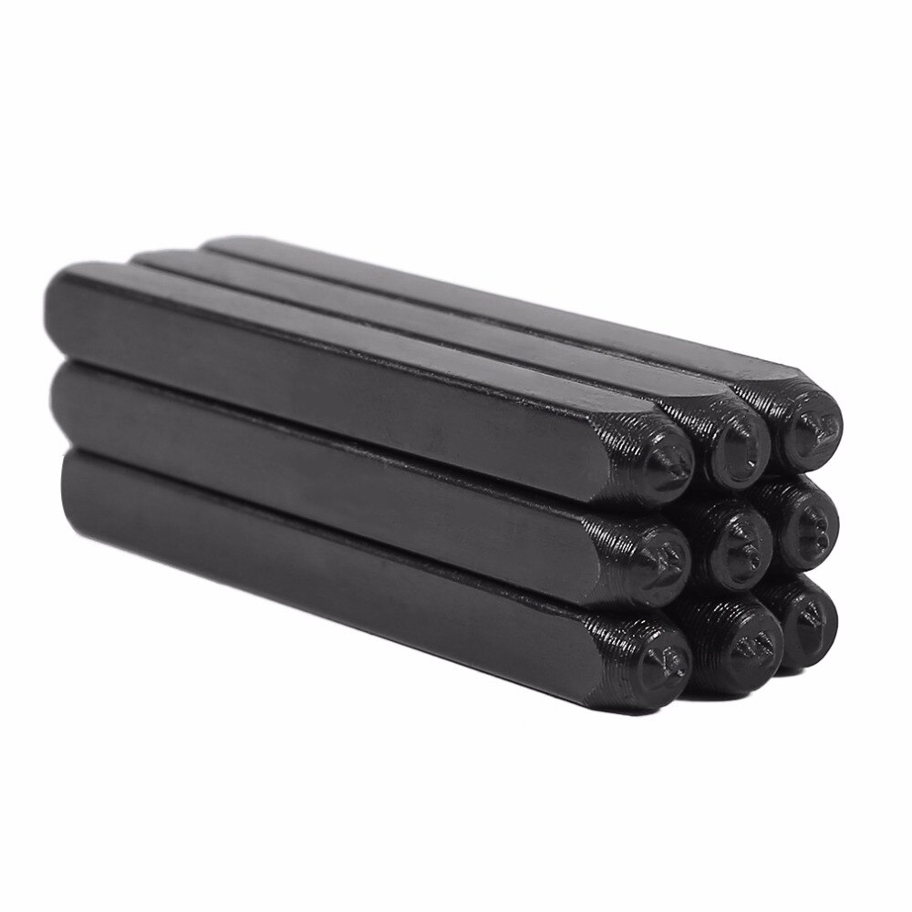Number Stamp Punch Set Hardened Steel Metal Wood Leather Steel Punch Number Tool Leather Craft Stamp