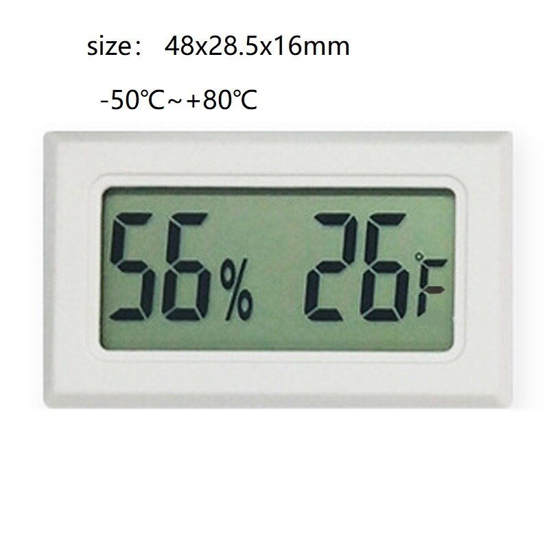 Mini Thermometer Hygrometer Gauge Indicator Automatic Electronic Temperature Humidity Monitor Weather Station Alarm Clock Indoor: Fahrenheit white