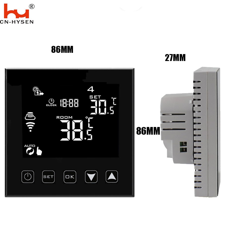 WiFi Smart Thermostat Control Water Valve, for Water Heating, Electric Heat Actuator, 7 Days Programmable Digital Thermostat