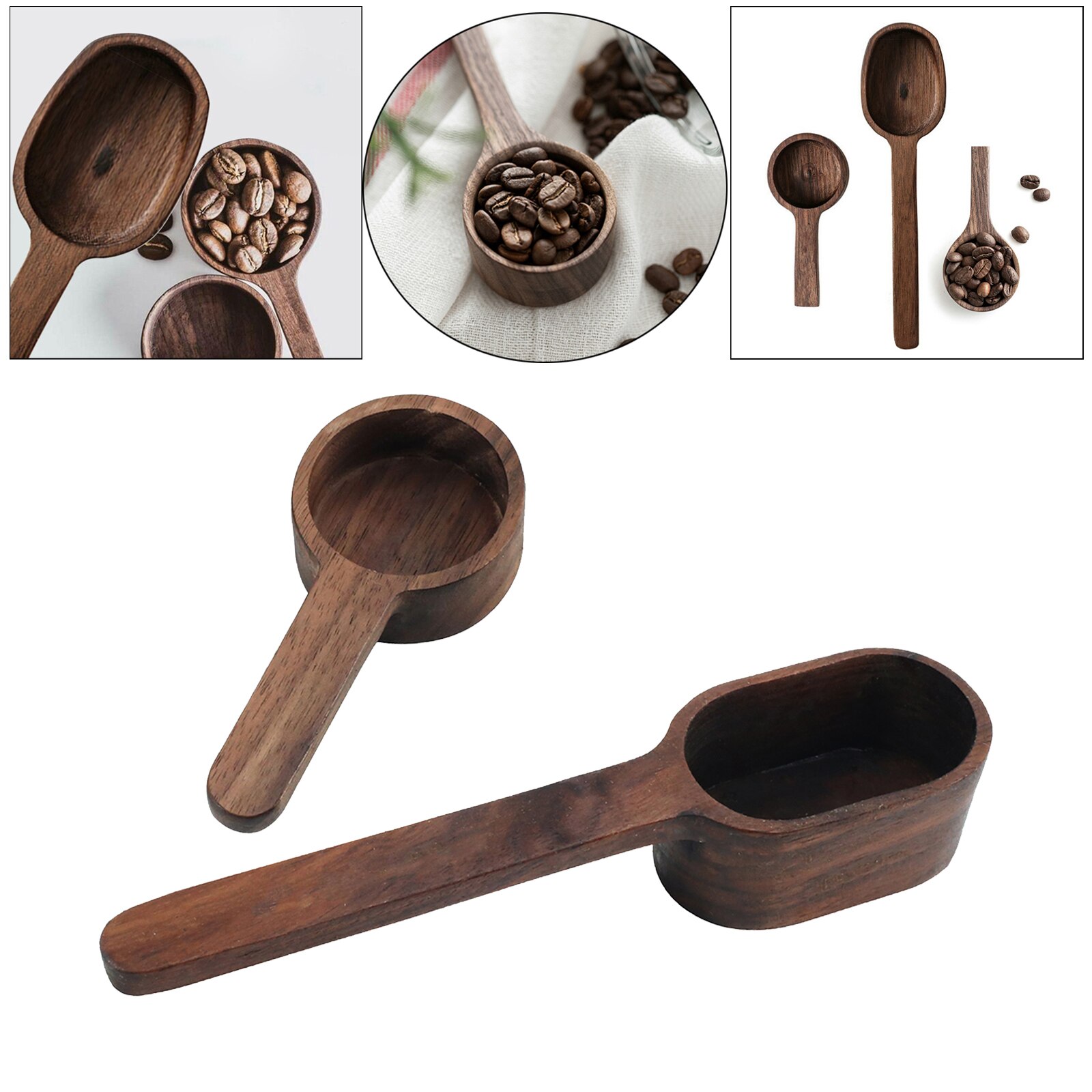 Classic Wood Coffee Measuring Spoons Tablespoons Baking Utensils Kitchen