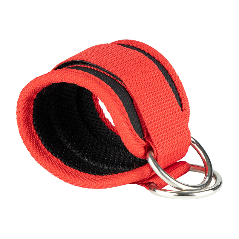 Correas de tobillo para gimnasio, puños acolchados de neopreno ajustables con doble anillo en D, soporte de entrenamiento para piernas y peso del tobillo, abductores de seguridad deportivos
